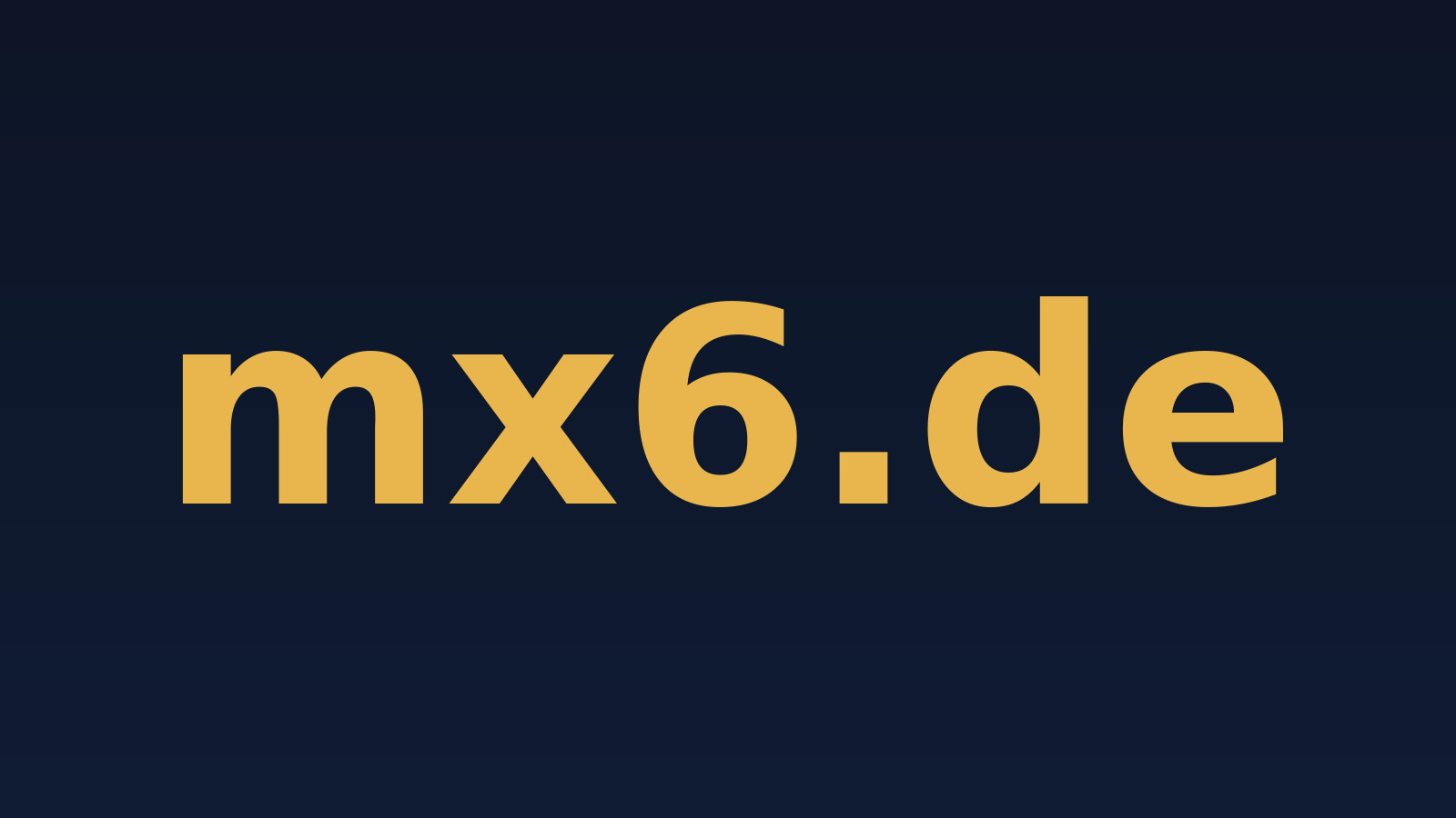 mx6.de – Domain zu verkaufen